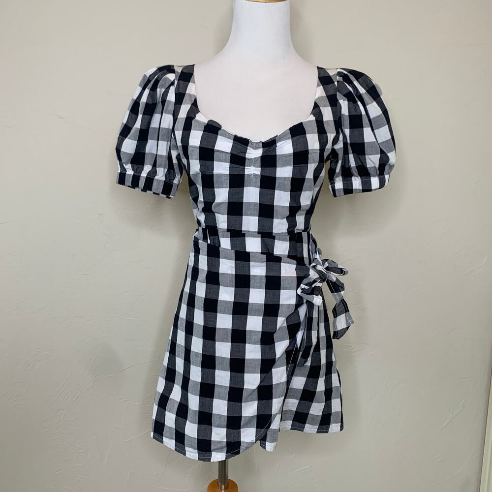 Nightwalker Black White Checker Dress Sz Small